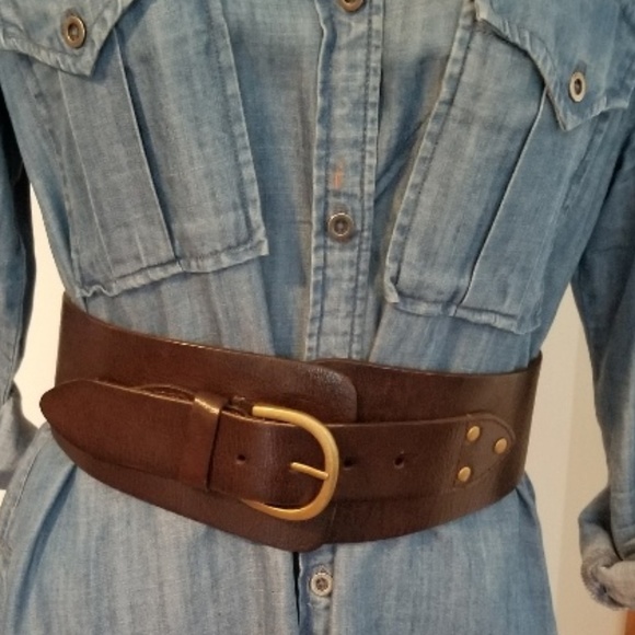 genuine leather obi belt